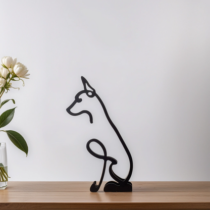 BowLift | Artipaws Abstract Dog Sculpture | Modern Design | High-Quality Art Figure | For Shelf & Table