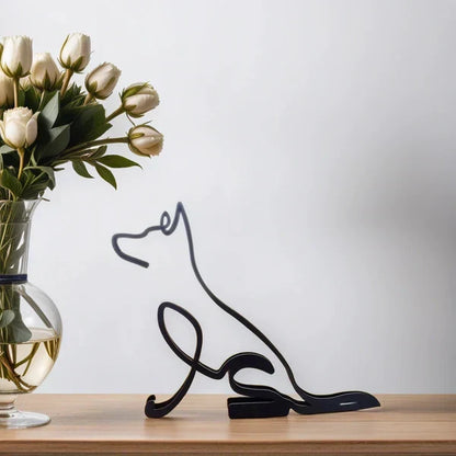 BowLift | Artipaws Abstract Dog Sculpture | Modern Design | High-Quality Art Figure | For Shelf & Table