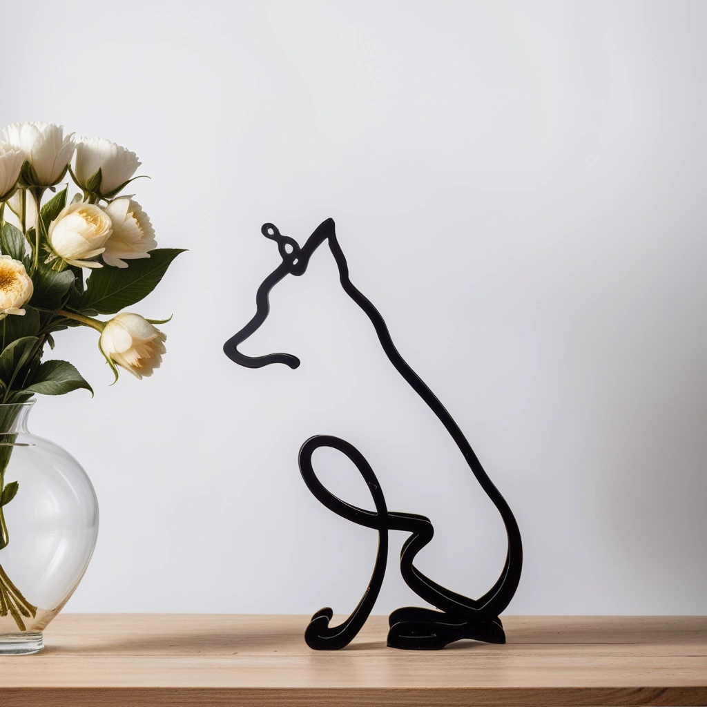 BowLift | Artipaws Abstract Dog Sculpture | Modern Design | High-Quality Art Figure | For Shelf & Table
