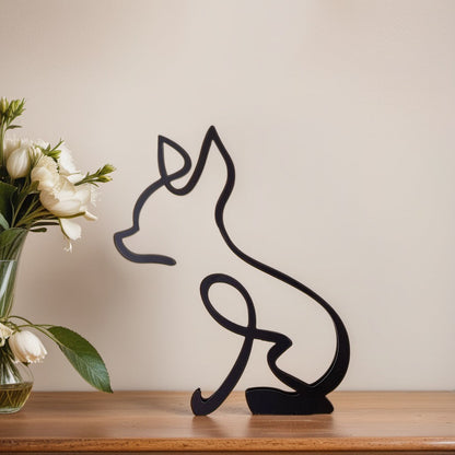 BowLift | Artipaws Abstract Dog Sculpture | Modern Design | High-Quality Art Figure | For Shelf & Table
