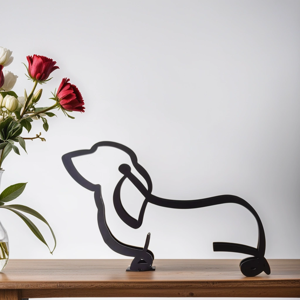BowLift | Artipaws Abstract Dog Sculpture | Modern Design | High-Quality Art Figure | For Shelf & Table