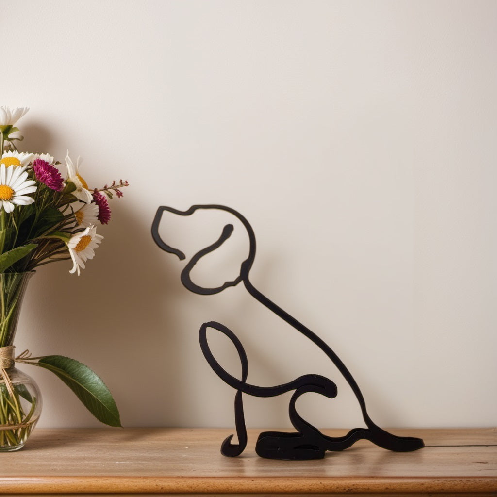 BowLift | Artipaws Abstract Dog Sculpture | Modern Design | High-Quality Art Figure | For Shelf & Table