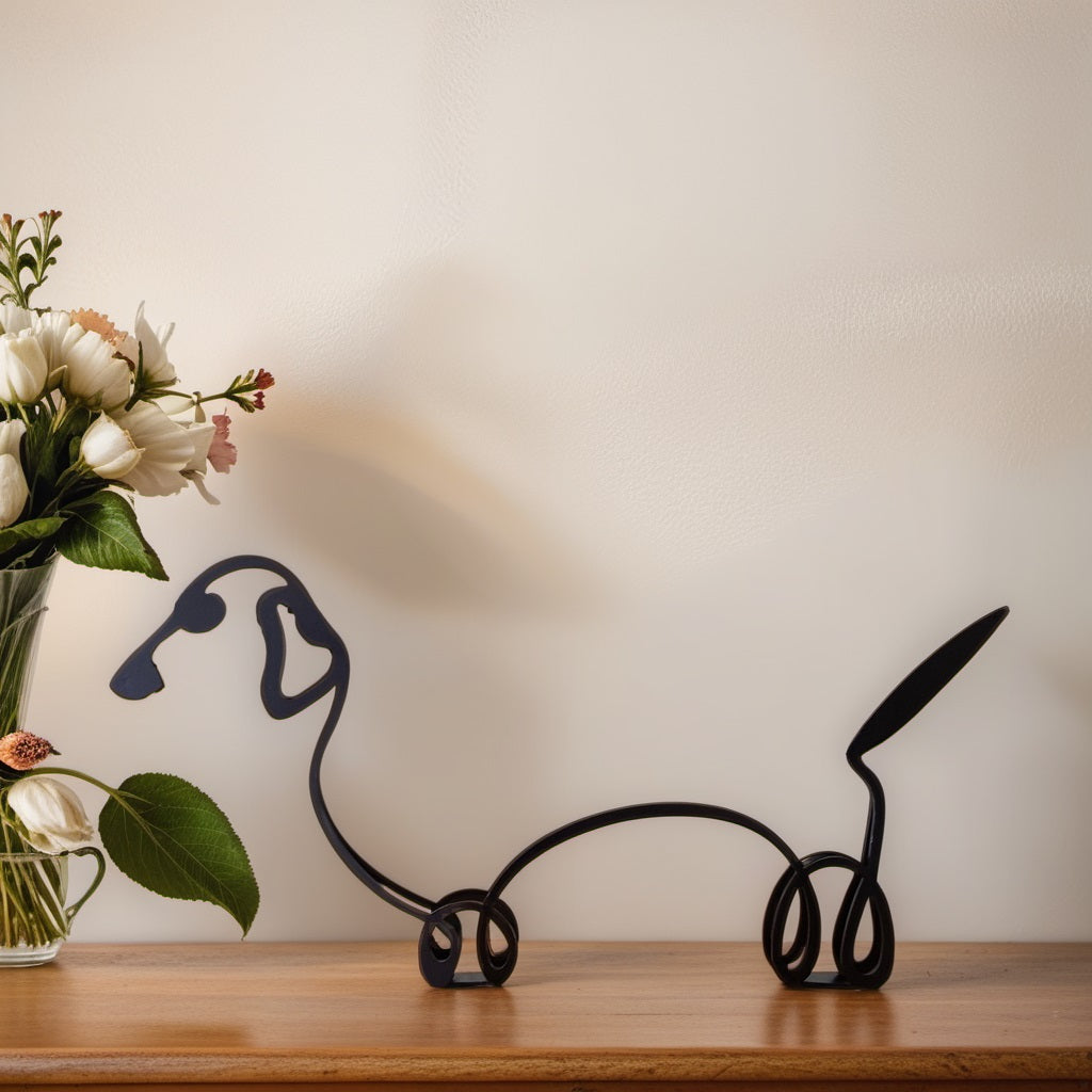 BowLift | Artipaws Abstract Dog Sculpture | Modern Design | High-Quality Art Figure | For Shelf & Table