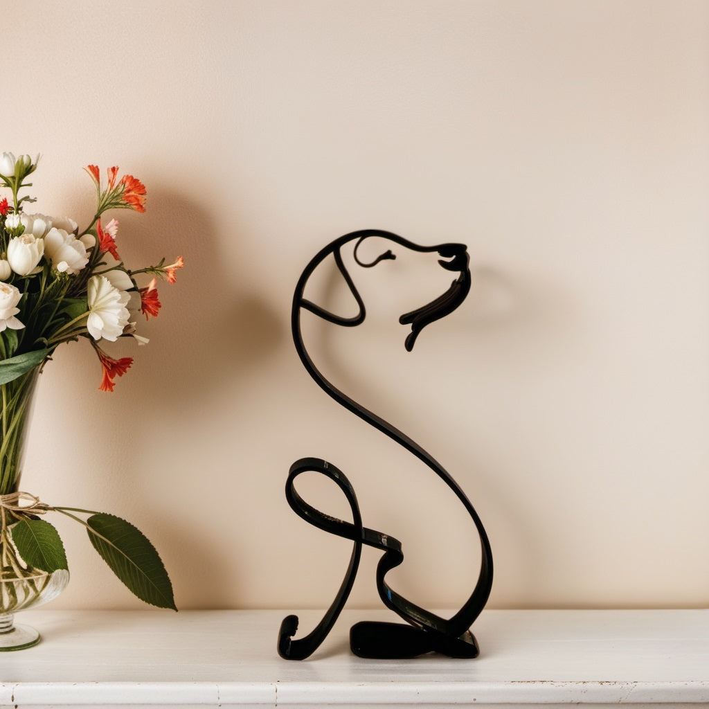 BowLift | Artipaws Abstract Dog Sculpture | Modern Design | High-Quality Art Figure | For Shelf & Table
