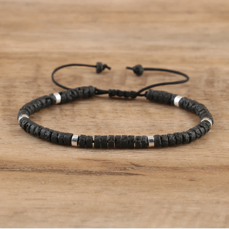 Skanto | Braided bracelet with 2,4 mm natural stone beads – Seraphina