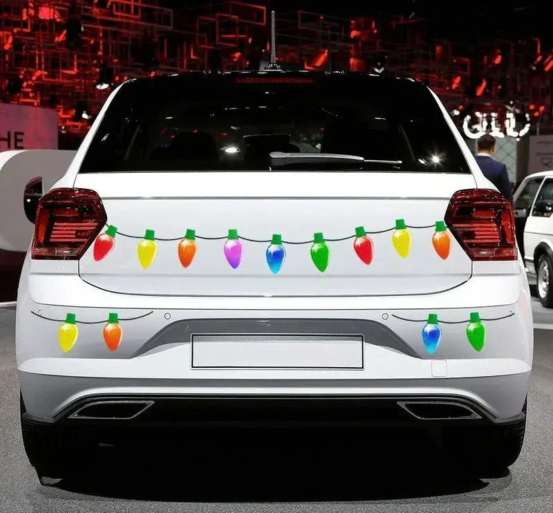 BowLift | Christmas Car Magnet Decorations | Reflective Holiday Light Bulb Set | Weatherproof & Reusable
