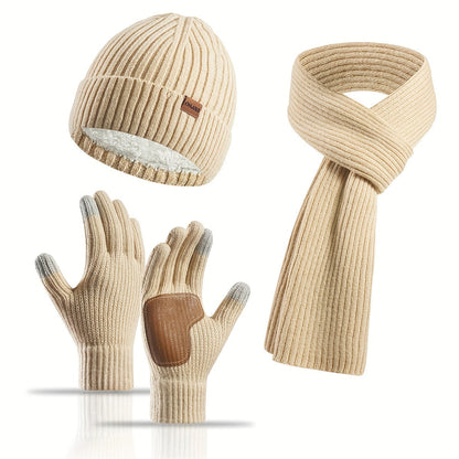 Skanto | Winter Comfort Set – Knit Hat, Scarf, and Gloves for Unisex