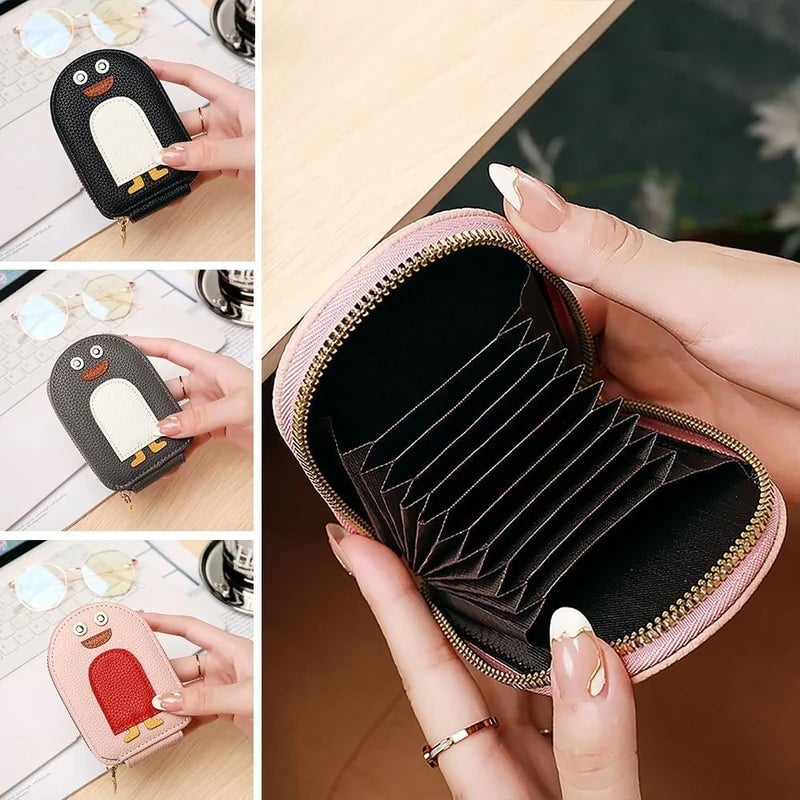 BowLift | Cute Penguins PU Credit Card Coin Wallet