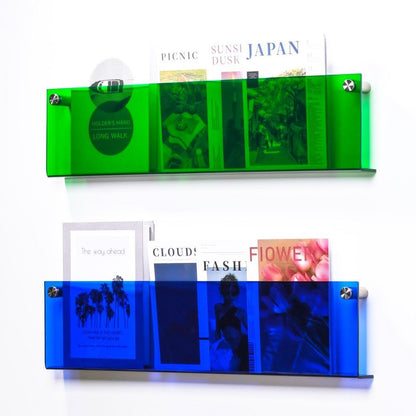 BowLift | Wall Shelf Clear Acrylic Magazine Holder