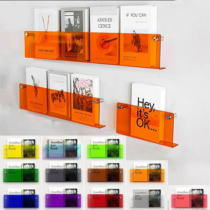 Kalsten | Wall Shelf Clear Acrylic Magazine Holder