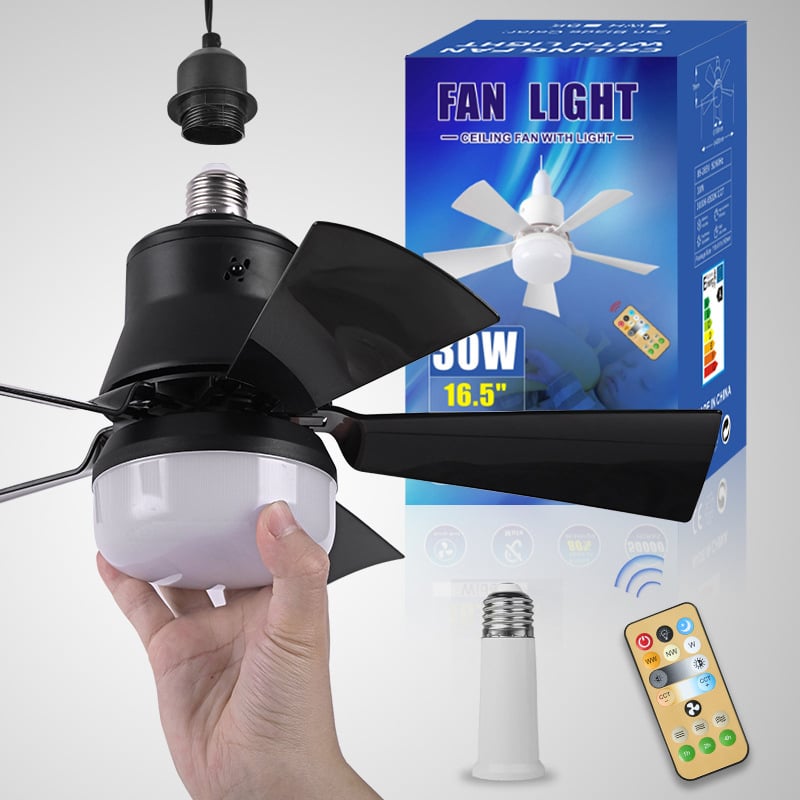 BowLift | 2-IN-1 PORTABLE CEILING FAN & LIGHT with Remote Control