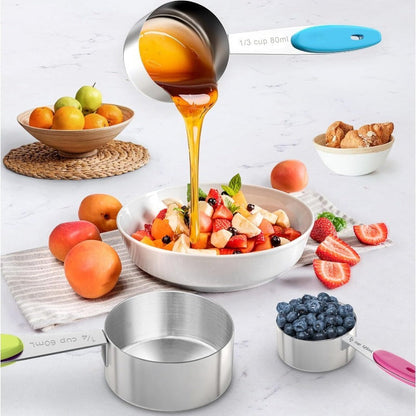 Skanto | 10-Piece Stainless Steel Measuring Cup and Spoon Set