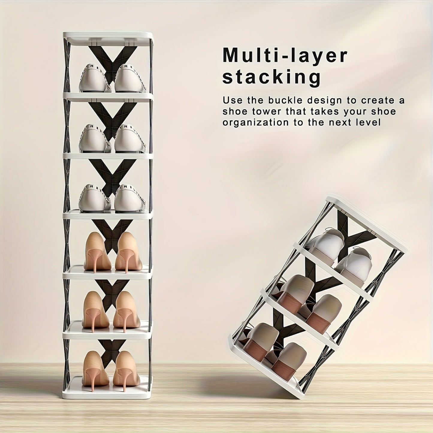 Narrow Shoe Rack Tower | Bowlift