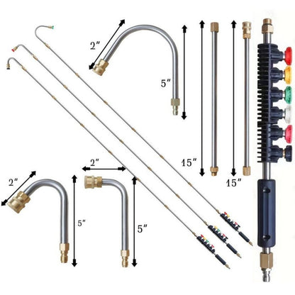 Skanto | 4000 PSI Telescopic Pressure Washer Wand Kit for Gutter, Roof, and Wall Cleaning