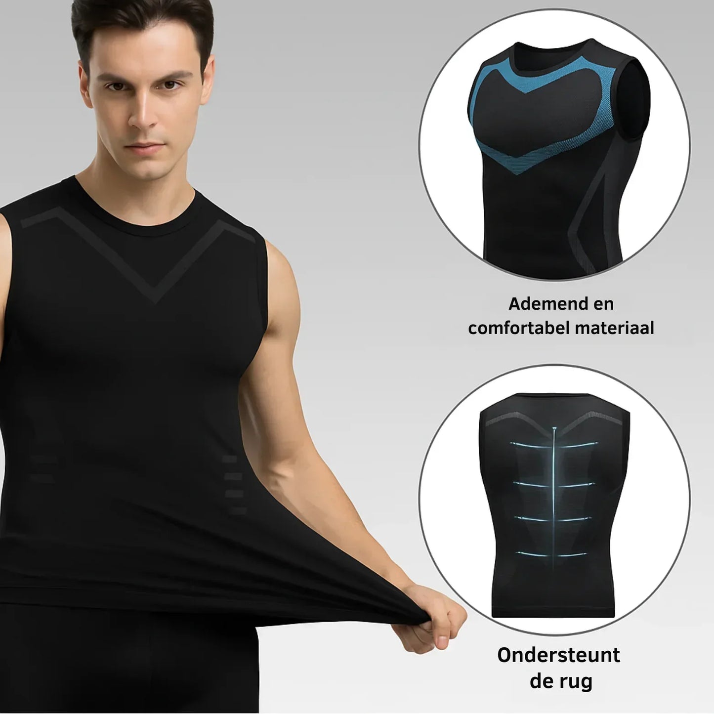 KrachtVorm Compression Vest for Men – Invisible Posture Corrector & Slimmer Silhouette