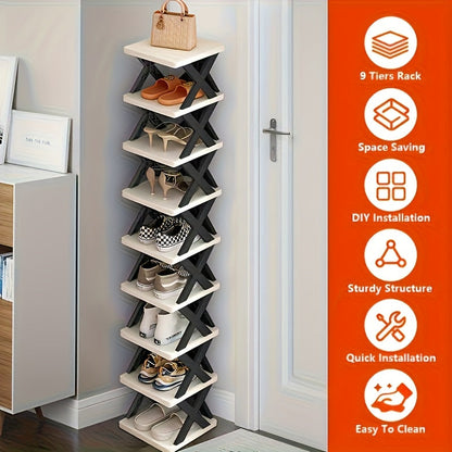 Narrow Shoe Rack Tower | Bowlift