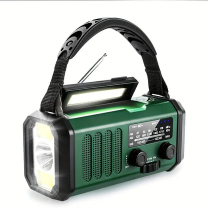 Skanto | Solar Emergency Radio with Power Bank – Crank Radio with LED Light for Camping & Outdoors