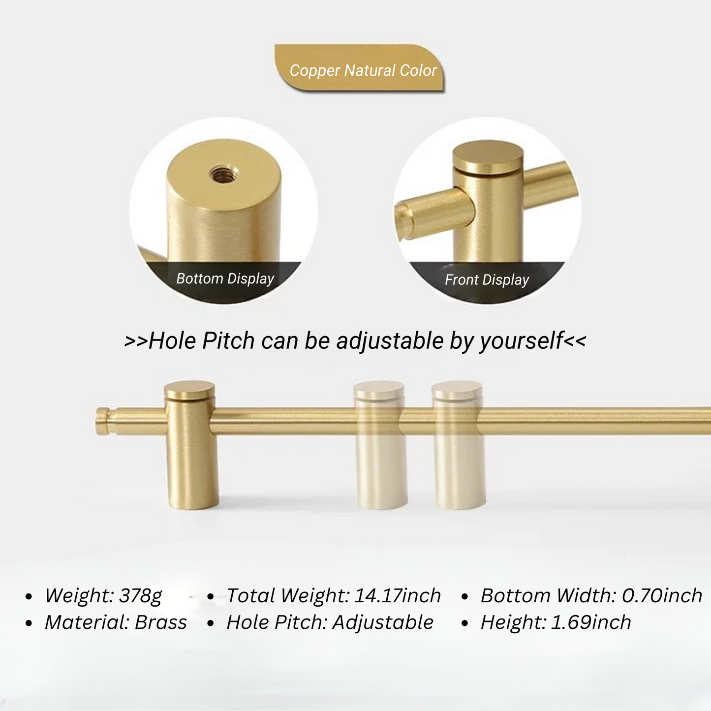 Adjustable Hole Cabinet Handle and Door Knob | Skanto