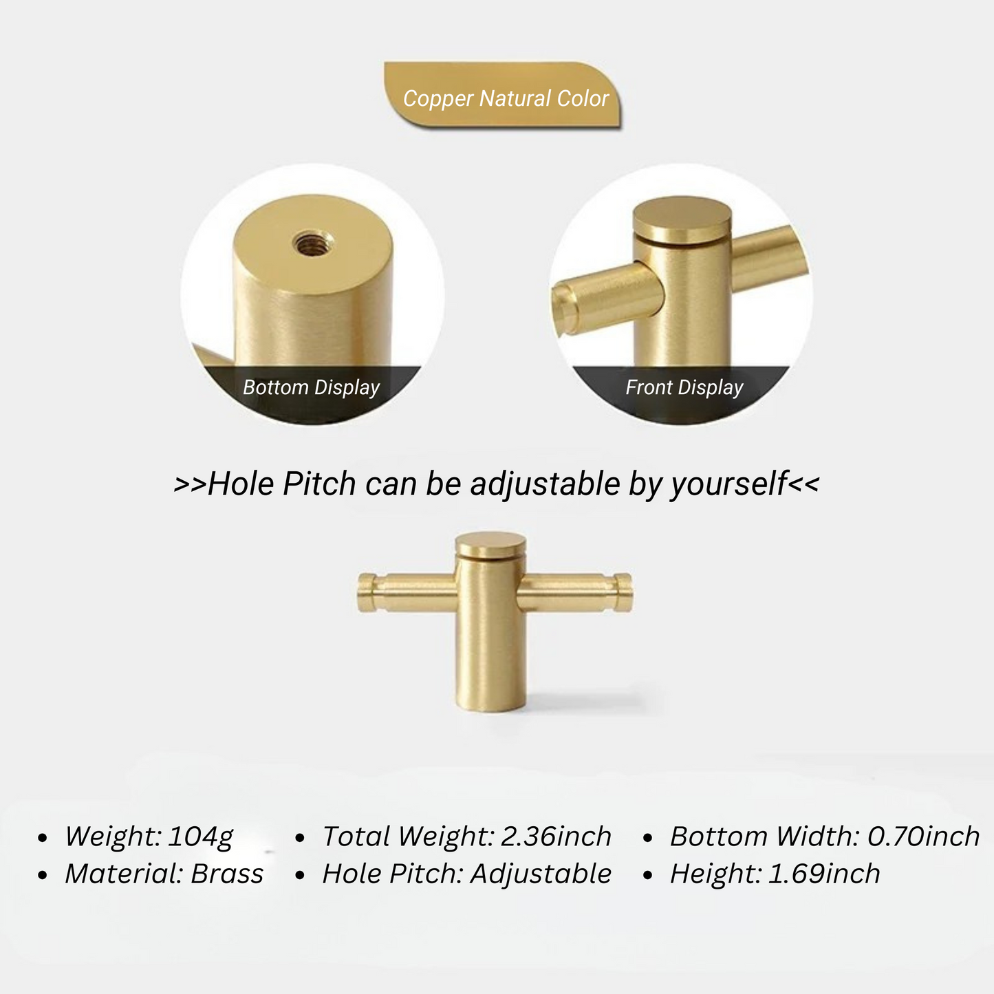 Adjustable Hole Cabinet Handle and Door Knob | Skanto