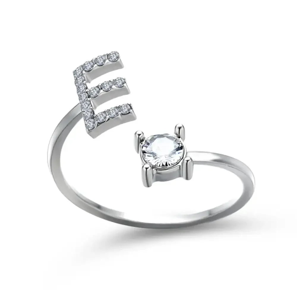 Skanto | Adjustable Delicate Diamond Initial Ring