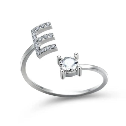 Skanto | Adjustable Delicate Diamond Initial Ring