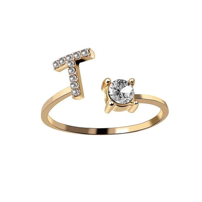 BowLift | Adjustable Dainty Diamond Letter Initial Ring