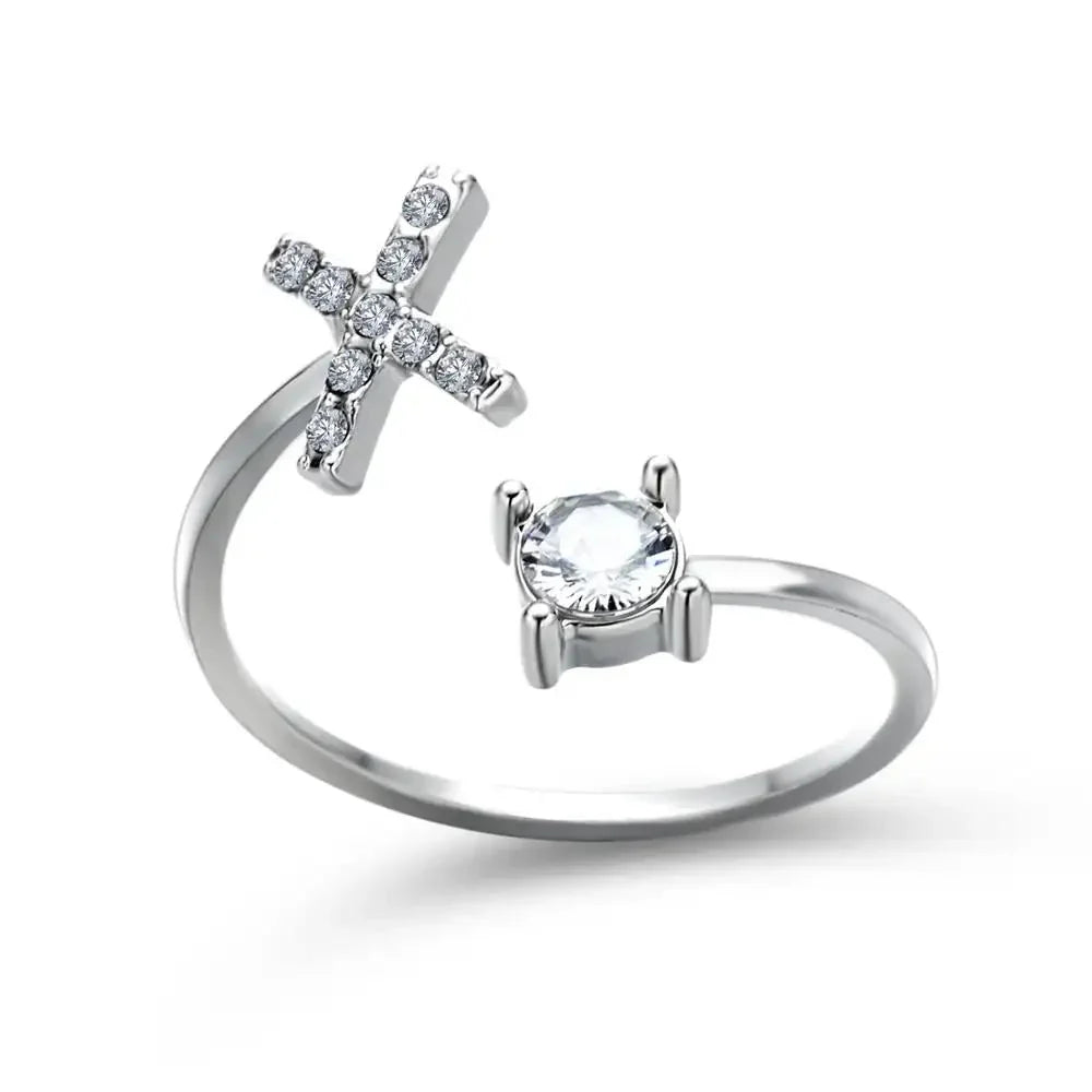 BowLift | Adjustable Dainty Diamond Letter Initial Ring