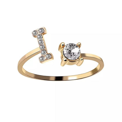 Skanto | Adjustable Delicate Diamond Initial Ring
