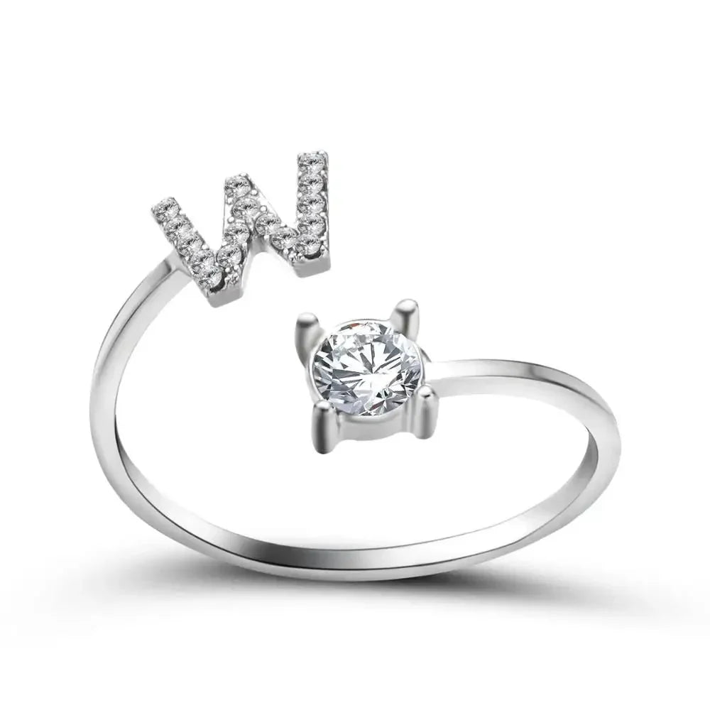 BowLift | Adjustable Dainty Diamond Letter Initial Ring
