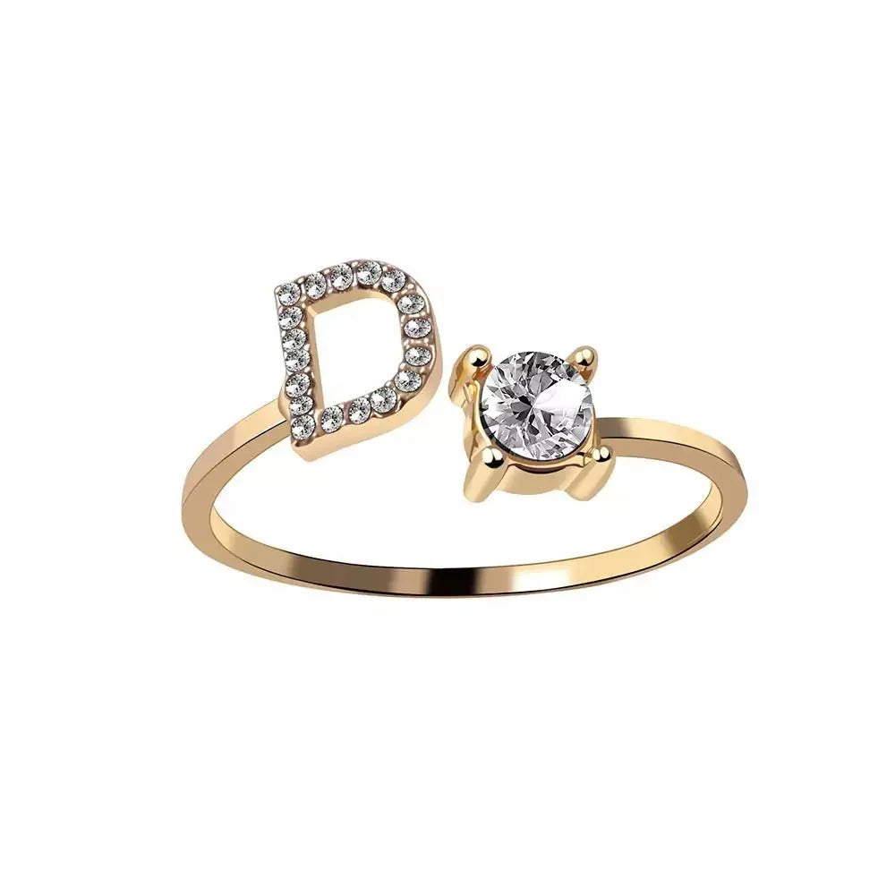 BowLift | Adjustable Dainty Diamond Letter Initial Ring