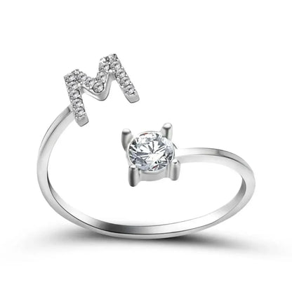 BowLift | Adjustable Dainty Diamond Letter Initial Ring