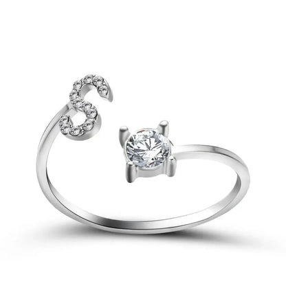 BowLift | Adjustable Dainty Diamond Letter Initial Ring