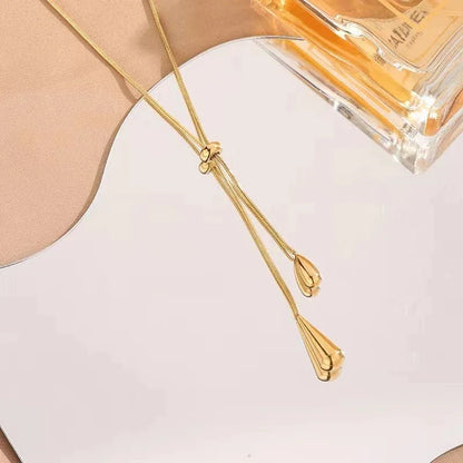 BowLift | Adjustable Pull Droplet Lariat Necklace and Earrings