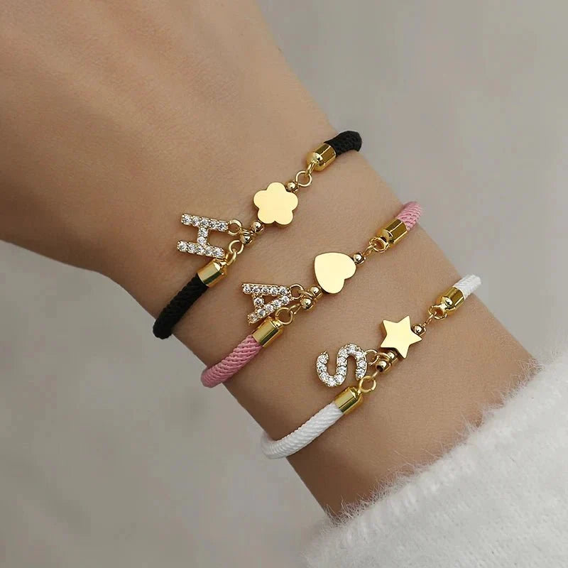 BowLift | Adjustable Shape Letter Initial Bracelets