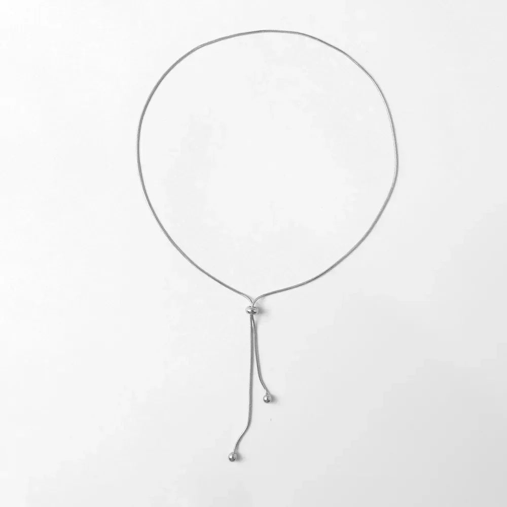 Skanto | Adjustable Snake Chain Lariat Necklace