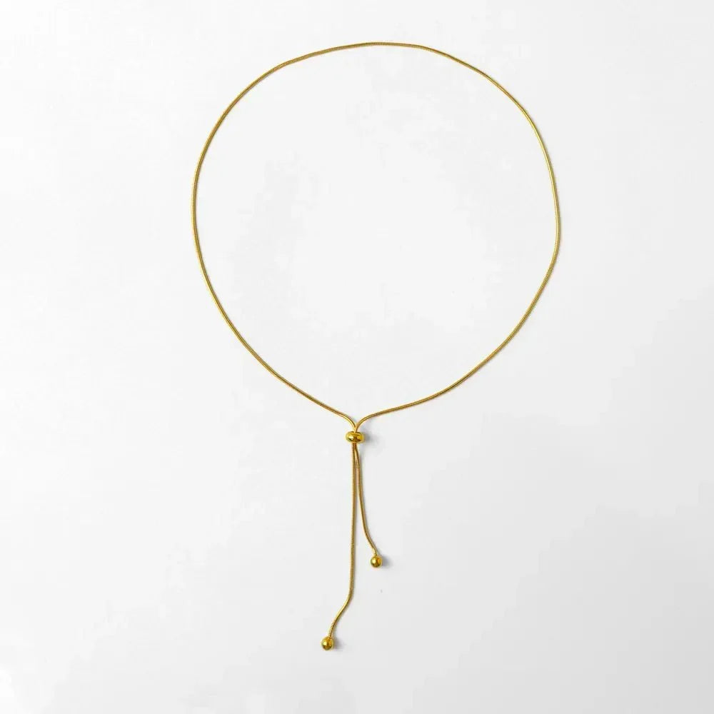 Skanto | Adjustable Snake Chain Lariat Necklace