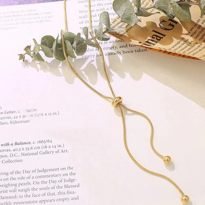 Skanto | Adjustable Snake Chain Lariat Necklace