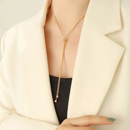 Skanto | Adjustable Snake Chain Lariat Necklace