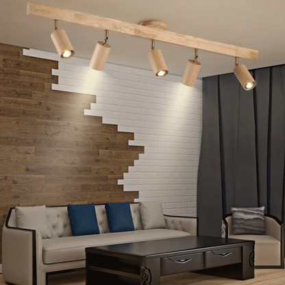 Skanto | EcoLux Adjustable Wood Spotlight with LED Bulb Included
