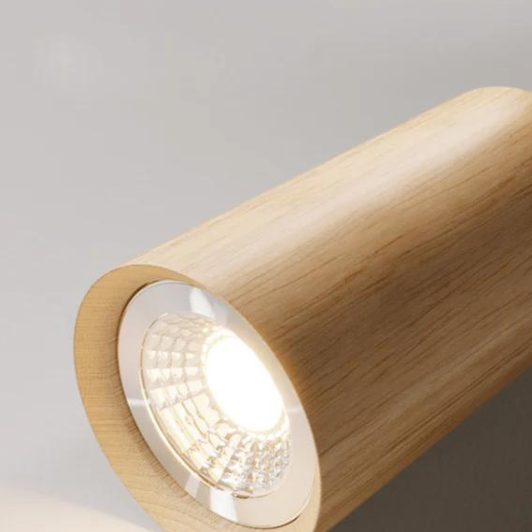 Skanto | EcoLux Adjustable Wood Spotlight with LED Bulb Included