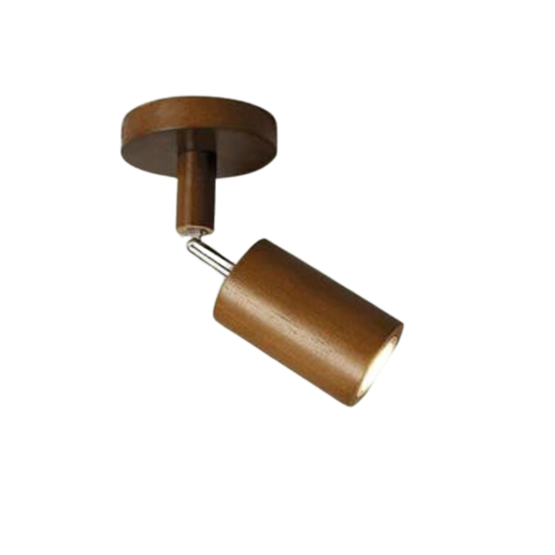 Skanto | EcoLux Adjustable Wood Spotlight with LED Bulb Included