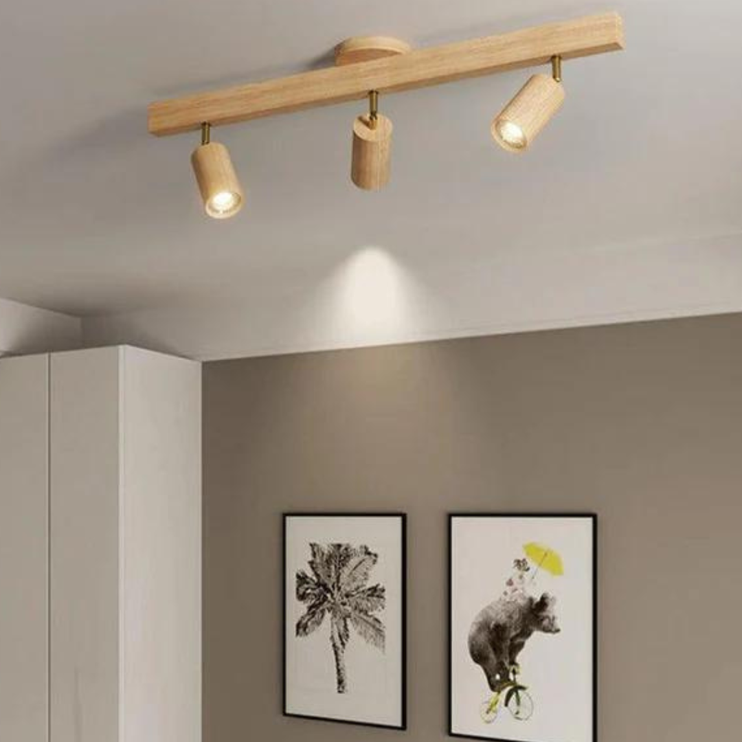 Skanto | EcoLux Adjustable Wood Spotlight with LED Bulb Included