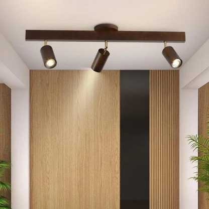 Skanto | EcoLux Adjustable Wood Spotlight with LED Bulb Included
