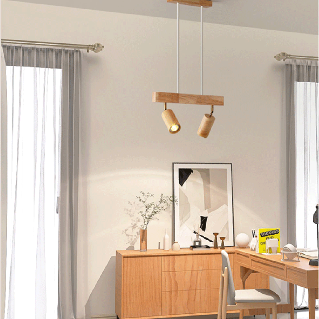 Skanto | EcoLux Adjustable Wood Spotlight with LED Bulb Included