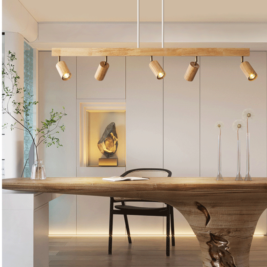 Skanto | EcoLux Adjustable Wood Spotlight with LED Bulb Included