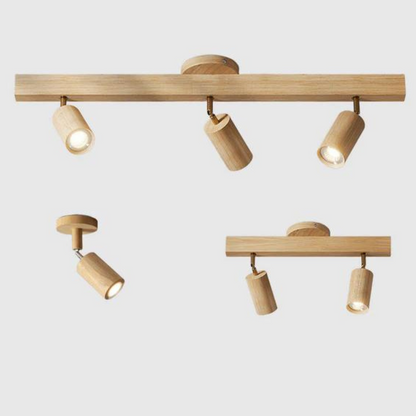 Skanto | EcoLux Adjustable Wood Spotlight with LED Bulb Included