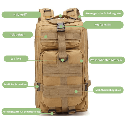 Skanto | ADVENTUREPACK – Waterproof 50L Tactical Backpack for Travel and Outdoors