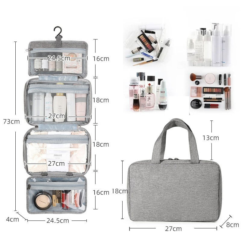 BowLift | Water-resistant Toiletry Bag Travel Bag with Hanging Hook