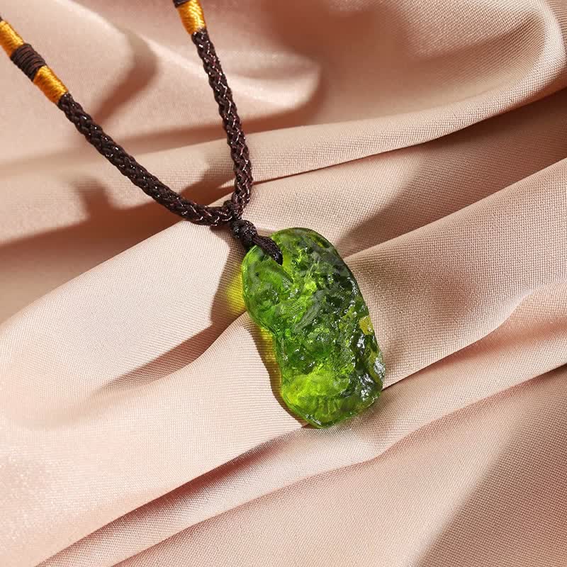 Skanto | Purification Green Moldavite Necklace - Alina