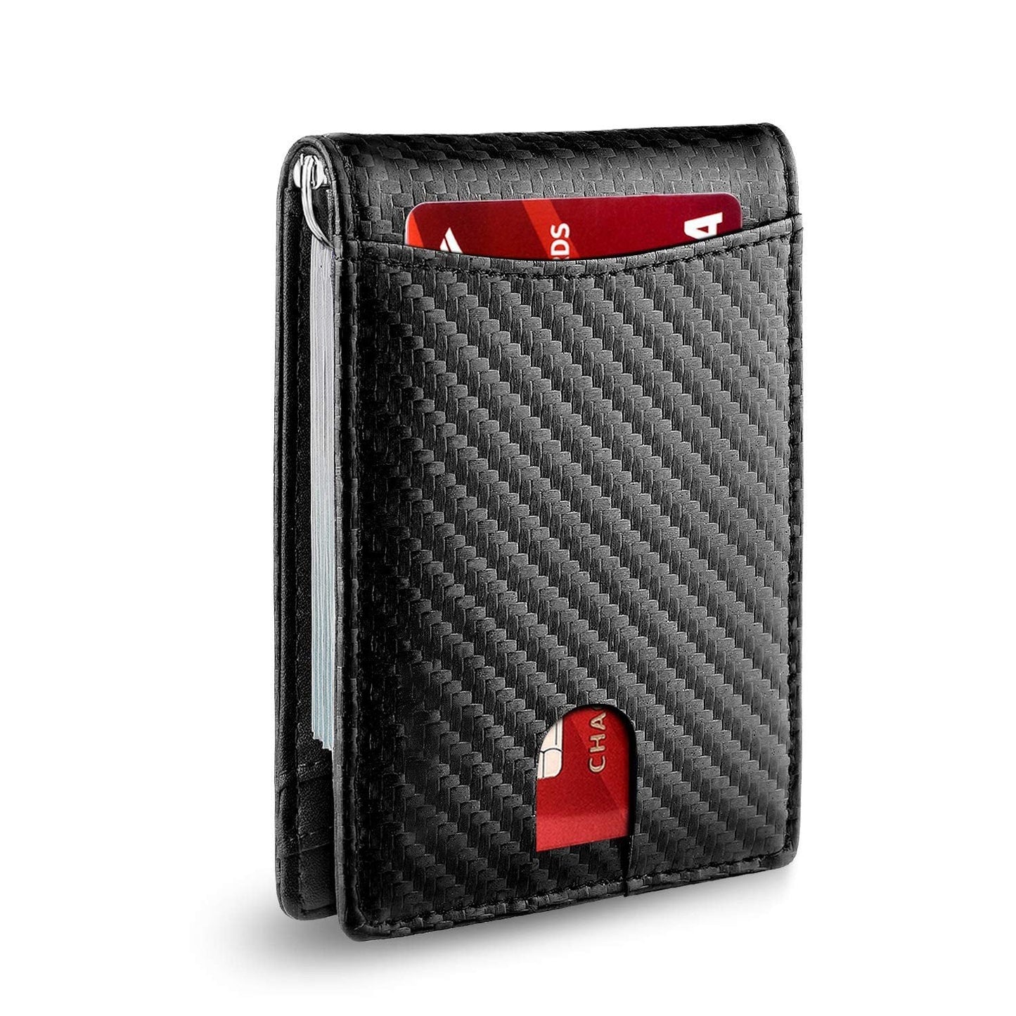 Slim RFID wallet for men | Leather card holder | Black